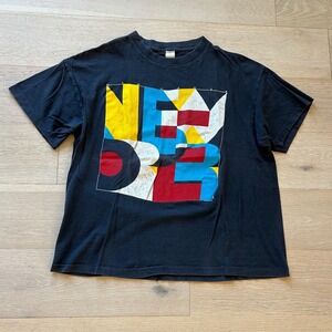 RARE Vintage 1988 New Order Tour T-Shirt XL Black Single Stitch USA Concert Tee